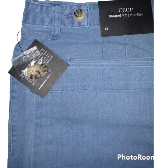 Baccini Jean Capri, mid-rise, fitted hips/thighs. Size 12 L - Picture 3 of 4